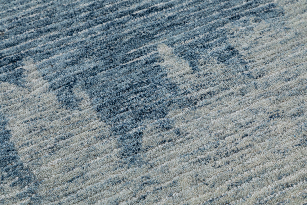 NuStory Surf Hand Tufted Abstract Area Rug in Blue, 7'6" X 9'6"