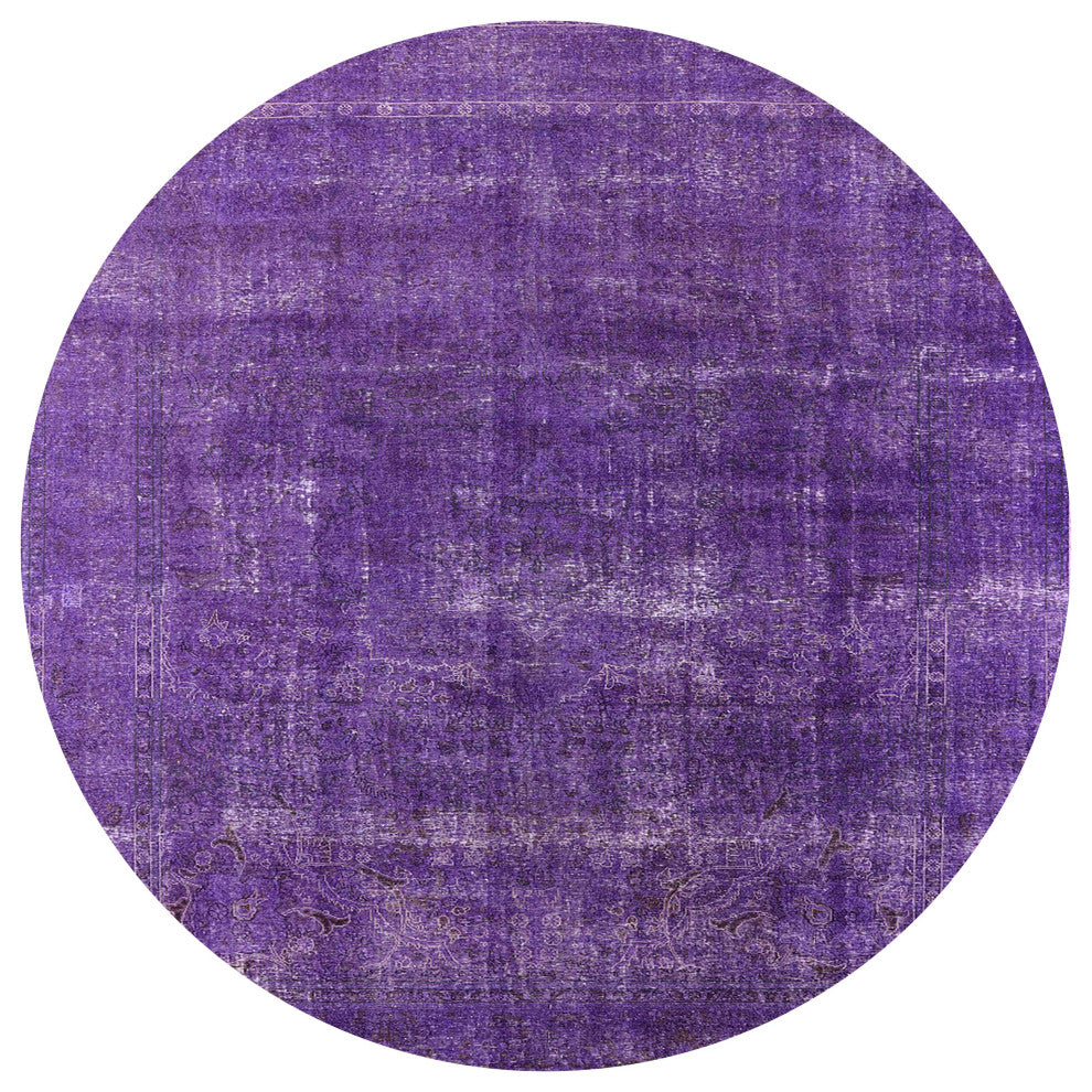 Ahgly Company Indoor Round Mid-Century Modern Area Rugs, 3' Round