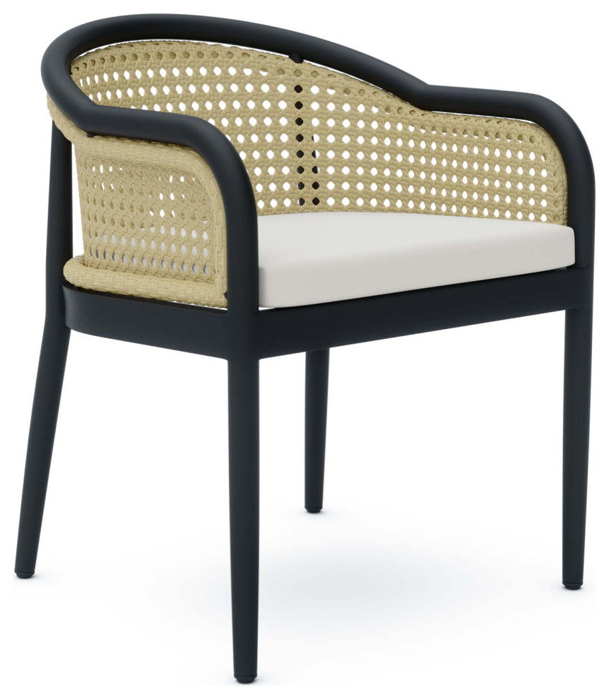 Melbourne Outdoor Patio Dining Armchair Ivory White
