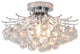 Clear Crystal Ball Drop, Chrome Frame Flushmount