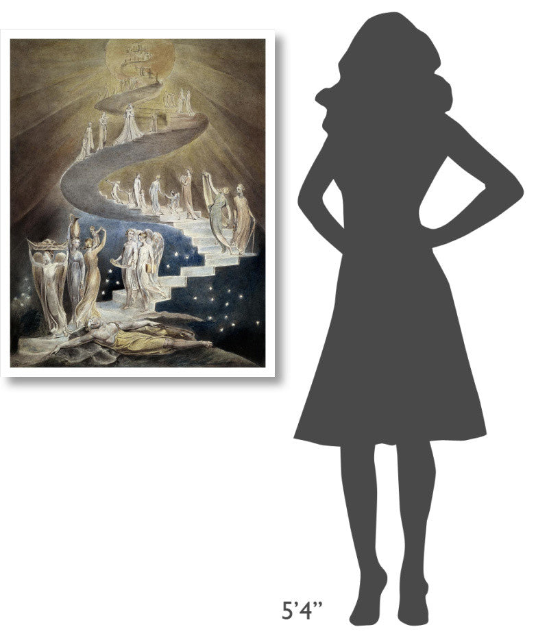 "Jacob's Ladder" Digital Paper Print by William Blake, 30"x38"