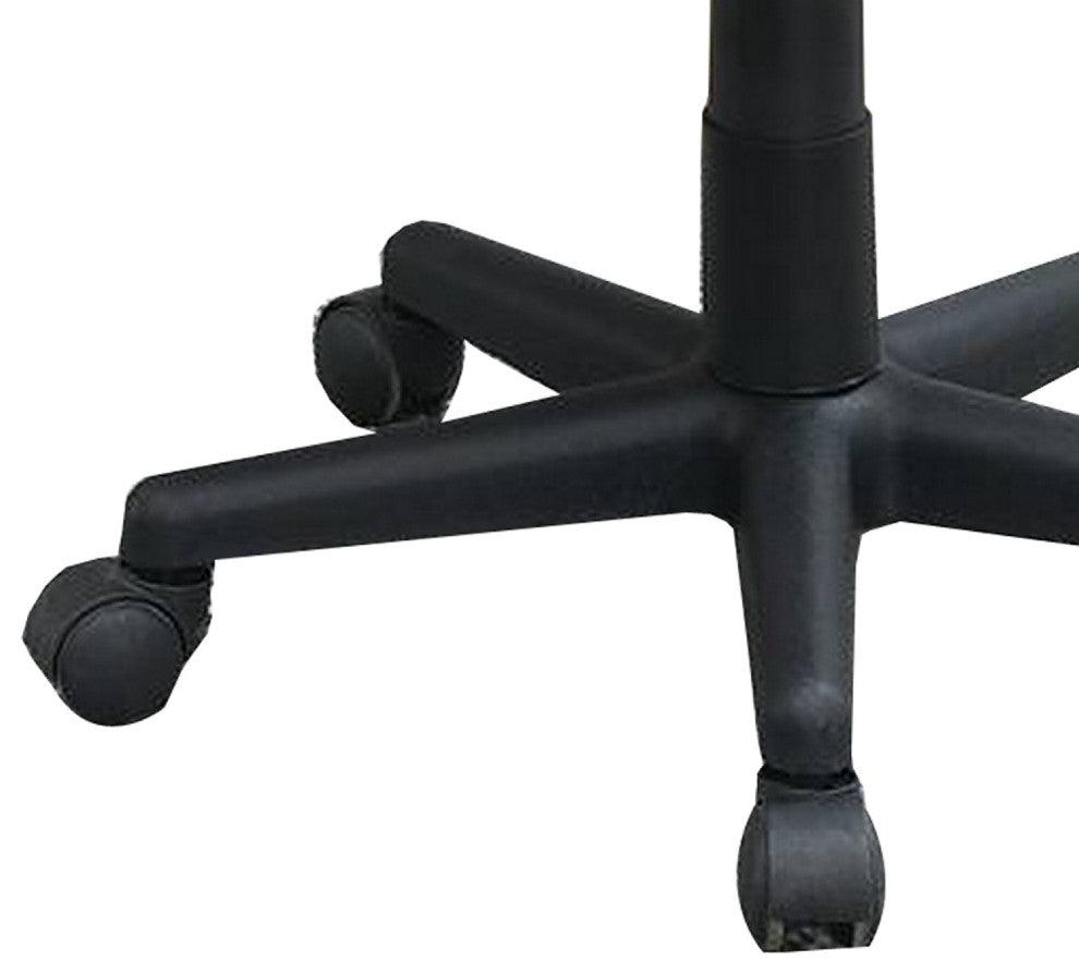 Office Chair with Adjustable Height and Diamond Stitch, Black