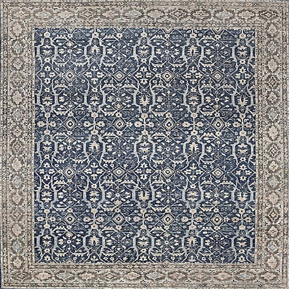 Ahgly Company Indoor Square Mid-Century Modern Area Rugs, 5' Square