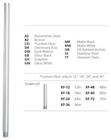 36" Fan Downrod, Titanium Silver
