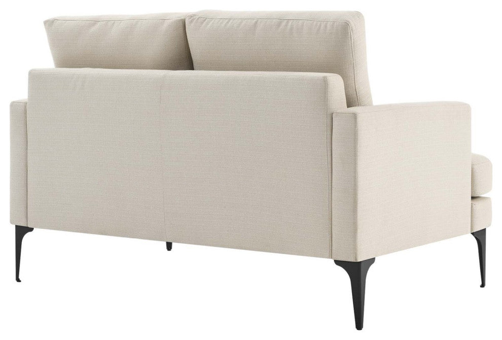 Loveseat Sofa Couch, Beige, Fabric, Lounge Living