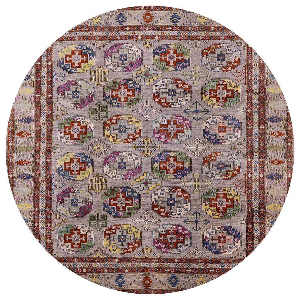 Ahgly Company Indoor Round Mid-Century Modern Area Rugs, 4' Round