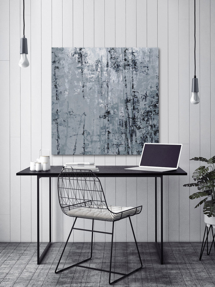 "Forest Shadow II" Painting Print on Wrapped Canvas, 48"x48"