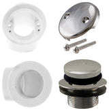 Tip Toe Sch. 40 PVC Plumber'S Pack With Two-Hole Elbow In Polished Nickel