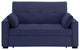 Nantucket Pull-Out Chenille Sleeper Sofa With Accent Pillows, Navy, Queen