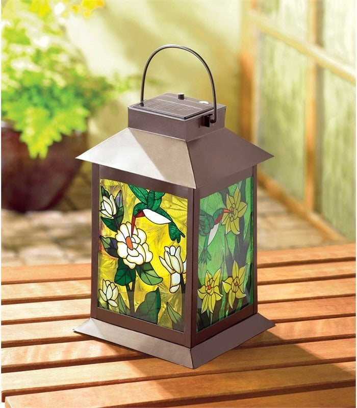Solar Powered Floral Lantern