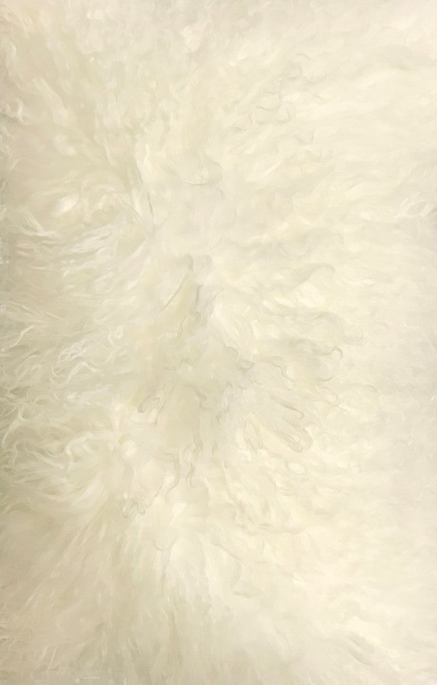 Tibetan Lamb Pillow, Creamy Natural, 20"