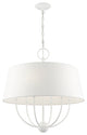 White Transitional, English Country, Rustic, Casual Pendant Chandelier