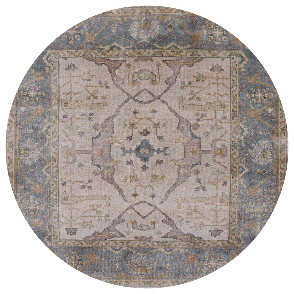 Ahgly Company Indoor Round Mid-Century Modern Area Rugs, 5' Round