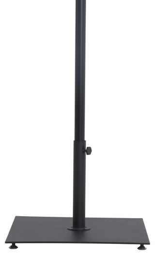 Fiji Patio Umbrella and Base, White, Matte Black Pole, Matte Black Belize Base