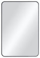 Shatterproof Wall Mount Metal Frame Mirror, FM2, Matte Black, 24"x36"