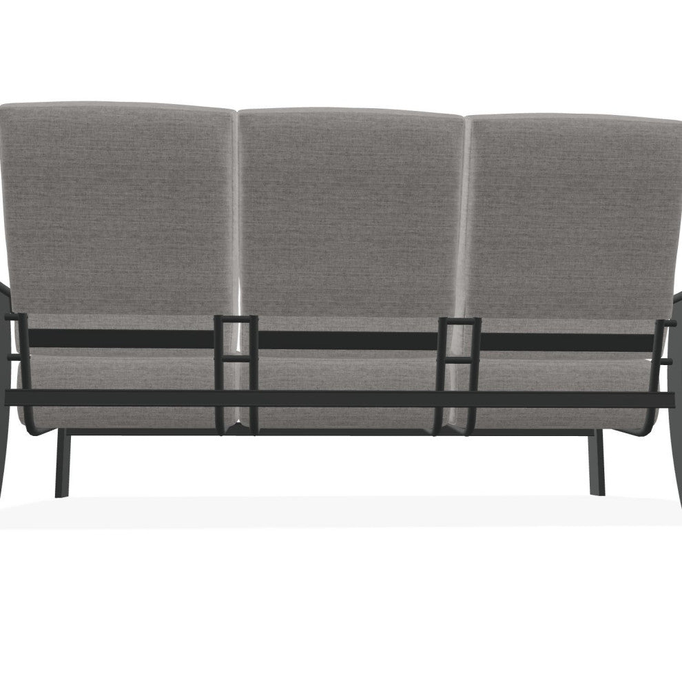 St. Catherine Deep Seat 3-Seat Outdoor Sofa, Graystone/Graphite