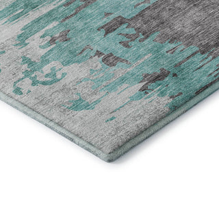Premium Machine Washable Mayfield AMF704 Teal 1'8" x 2'6" Rug
