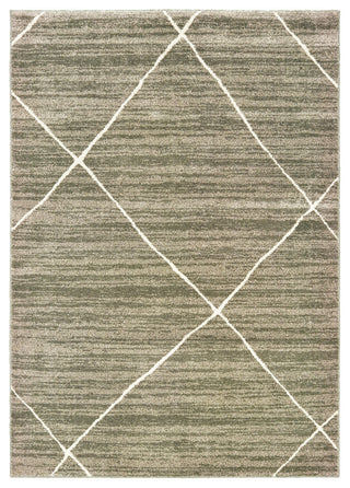 Oriental Weavers Carson Grey/ Ivory Geometric Indoor Area Rug 5'3"X7'3"