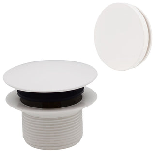 Post Large Kitchen Strainer With InSinkErator Disposal Flange & Stopper, Powder Coat White