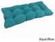 42"x19" Squared Micro Suede Tufted Loveseat Cushion, Aqua Blue