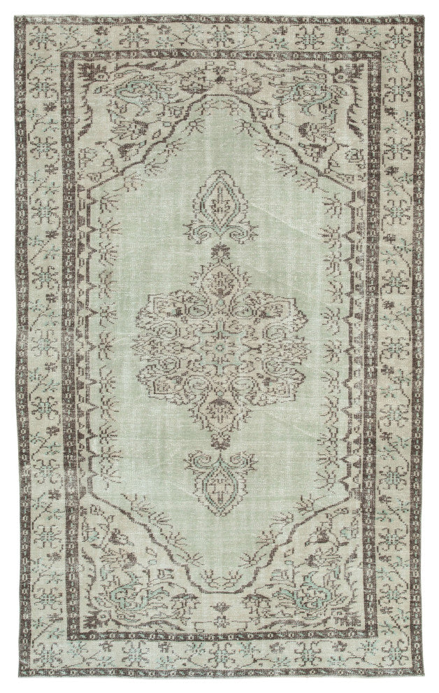 Rug N Carpet - Hand-knotted Turkish 5' 7" x 9' 1" Vintage Area Rug