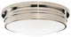 Robert Abbey S1317 Three Light Flushmount Roderick Polished Nickel