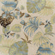 3'X4' Ivory Blue Hand Tufted Tropical Leaves Indoor Area Rug