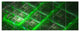 Green Abstract Metal Grill, Abstract Art on Canvas, 70"x28", 6 Panels