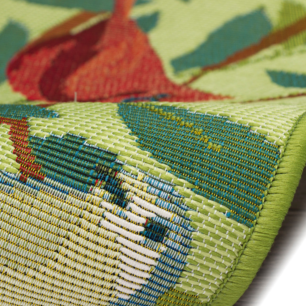 Esencia Birds Of A Feather Indoor/Outdoor Mat Green 1'11"x4'11"