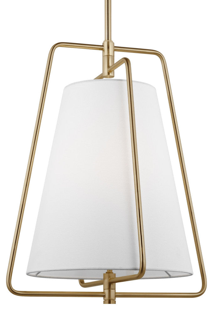 Allis One Light Pendant, Satin Brass