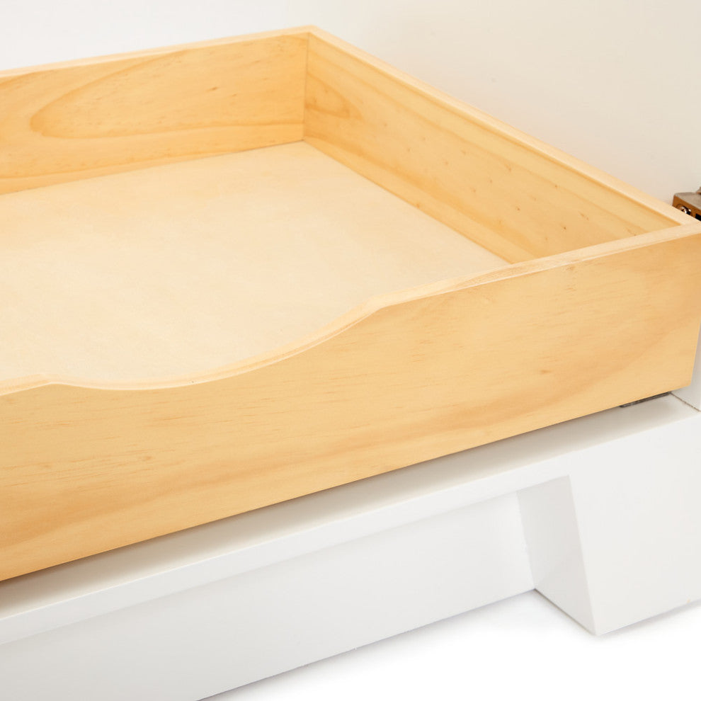 ARIEL Taylor 43" Right Offset Rectangle Sink White Vanity Quartz Top, No Mirror