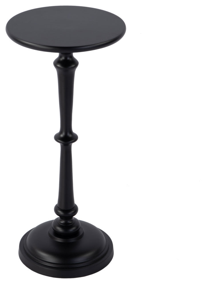Alisa 10" W Round All Metal Pedestal Base End Table