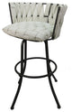 Metalona Extra Tall Bar Stool, White Gray, 34"