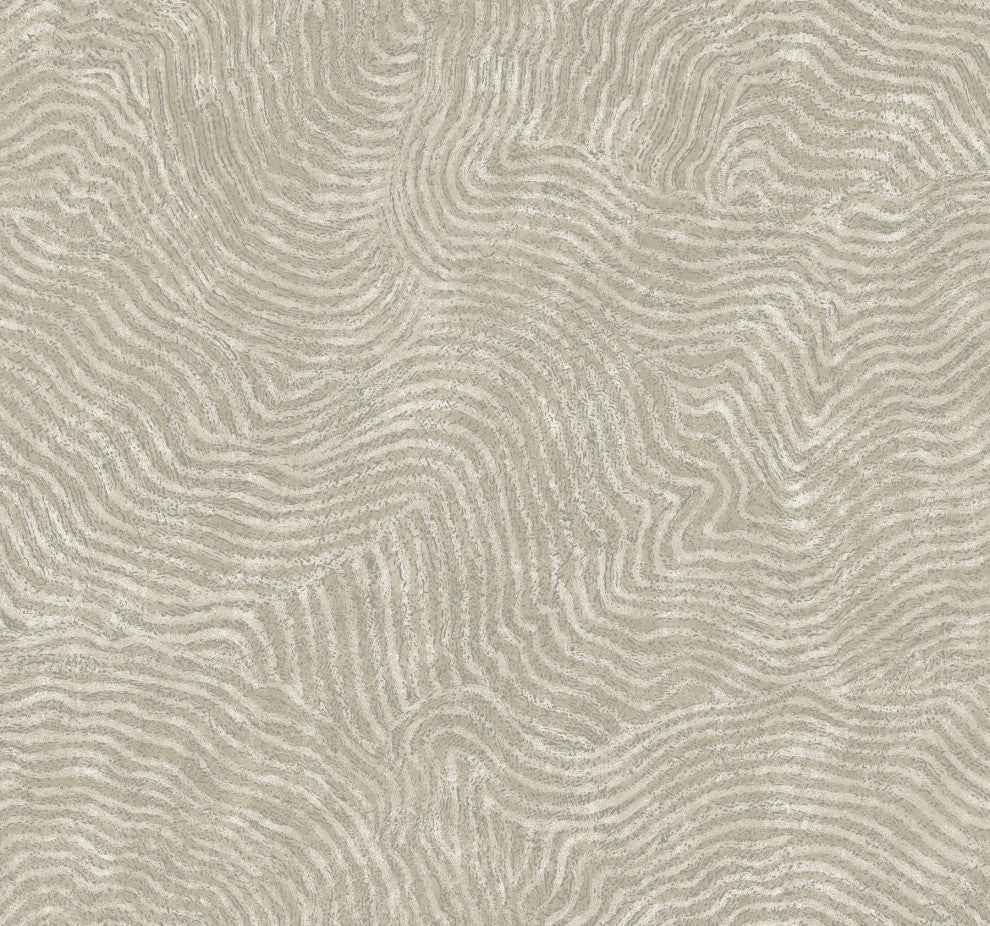 Taupe Modern Wood Wallpaper