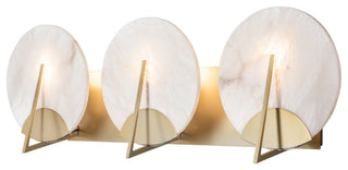 Callisto 3-Light Bath Sconce, Modern Brass