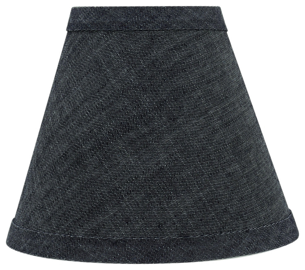 32120-6 Small Hardback Empire Chandelier Clip On Lamp Shade Gray-Blue 3"x6"x5"