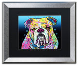 'The Bulldog' Silver Framed Canvas Art by Dean Russo
