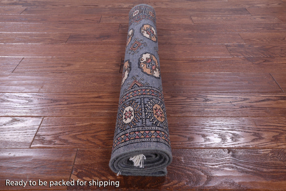 Silky Bokhara Hand Knotted Wool Rug 3' 1" X 5' 0" - Q13814