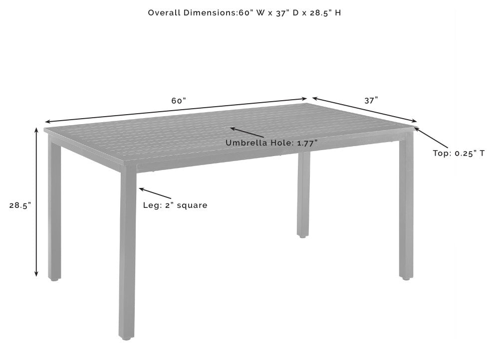 Kaplan Outdoor Dining Table Oil Rubbed Bronze