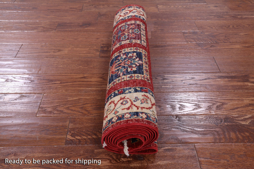 2' 8" X 9' 7" Runner Persian Garden Design Handmade Wool Rug Q11119
