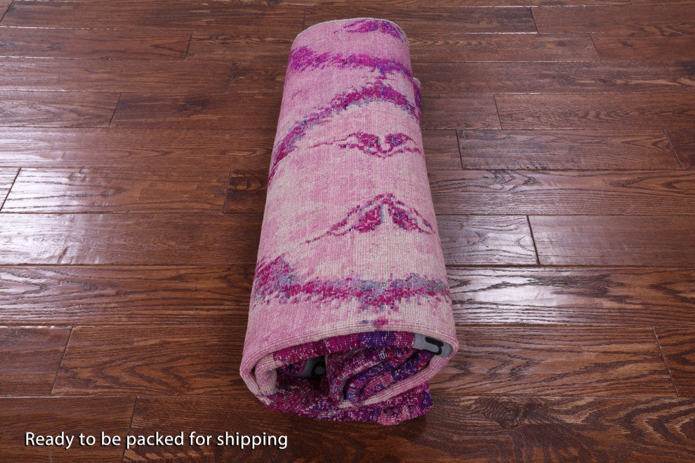 Modern Hand Knotted Silk Oxidized Wool Rug 5' 3" X 7' 11" - Q13084