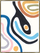 30x40 Colorful Lines II, Framed Artwork, Gold