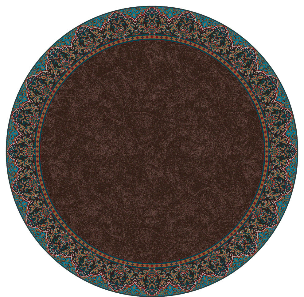 Nubuck, Brown, 8' Round
