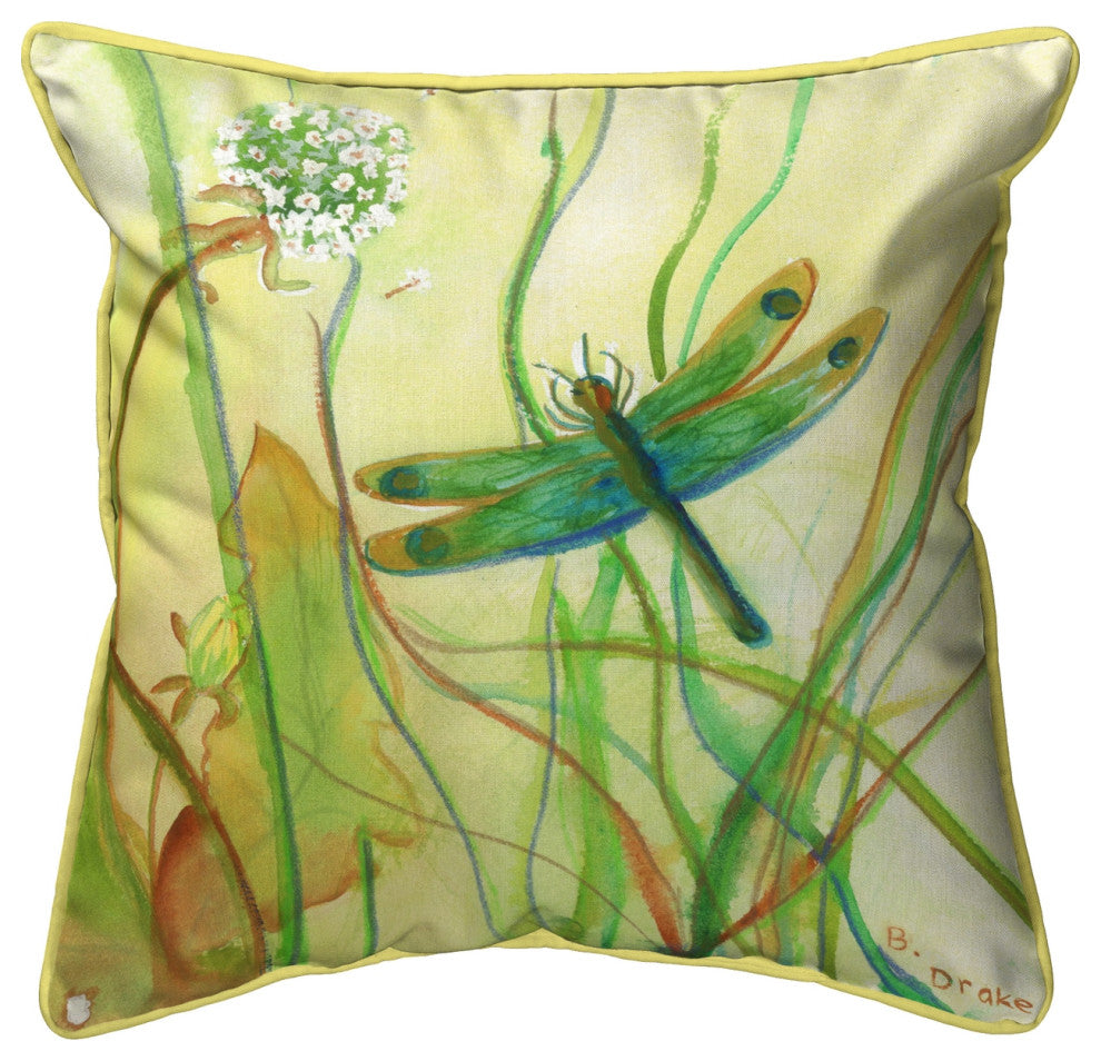 Betsy's DragonFly Large Indoor/Outdoor Pillow 18x18