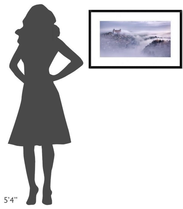 "Toledo City Foggy Morning" Framed Digital Print by Jesus M. Garcia, 32"x20"