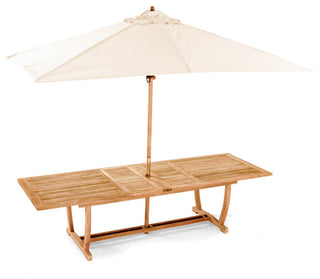 13-Piece Outdoor Teak Dining Set: 117" Masc Extn Rectangle Table, 12 Giva Chairs