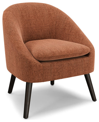 Redding Accent Chair in Polyester Fabric, Rust