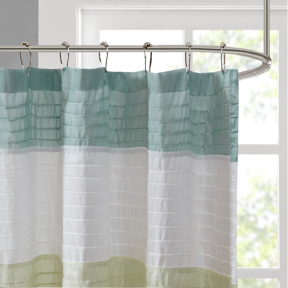 Madison Park Amherst Faux Silk Shower Curtain