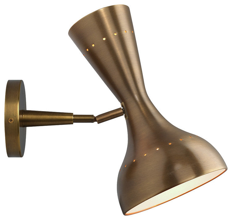 Pisa Wall Sconce, Antique Brass Metal