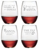 Holiday Hijinks 4-Piece Stemless Wine Glass Set
